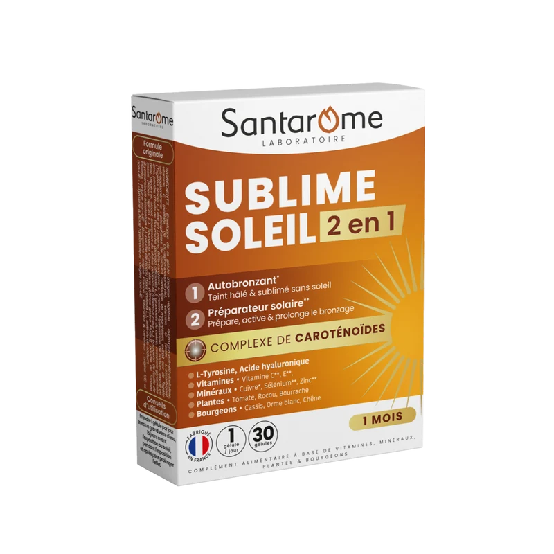 Sublime Soleil 2 en 1 - Autobronzant et Préparateur Solaire - 30 gélules