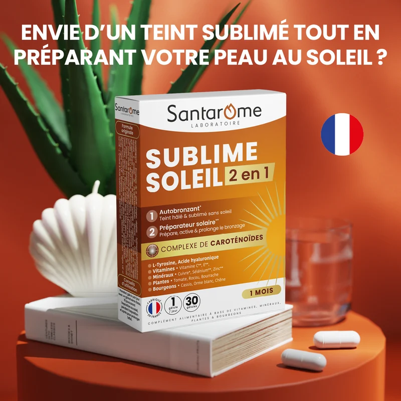 Sublime Soleil 2 en 1 - Autobronzant et Préparateur Solaire - 30 gélules
