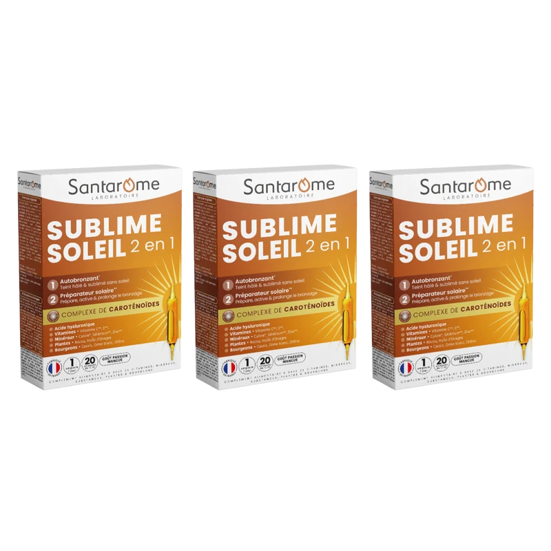 Sublime Soleil 2 en 1 - Autobronzant et Préparateur Solaire - 30 gélules