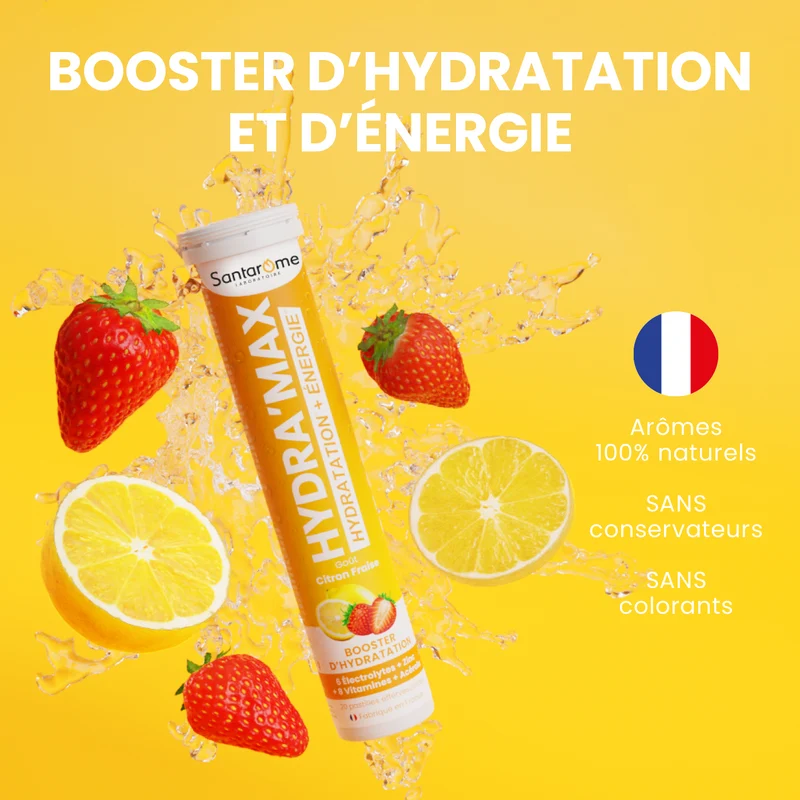 HYDRA'MAX Citron Fraise - 20 pastilles hydratation