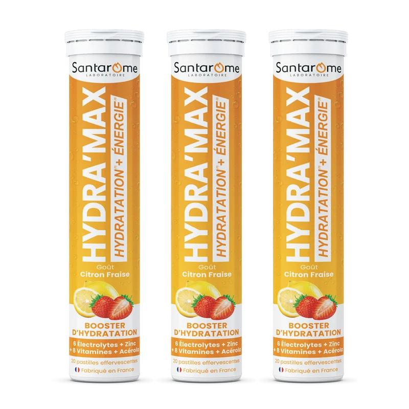 HYDRA'MAX Citron Fraise - 20 pastilles hydratation