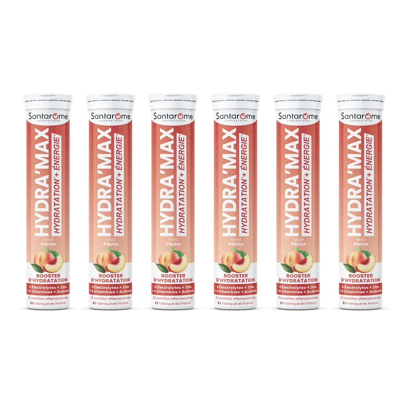 HYDRA'MAX Pêche - 20 pastilles hydratation