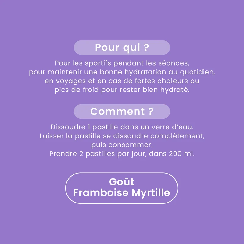 HYDRA'MAX Framboise Myrtille - 20 pastilles hydratation