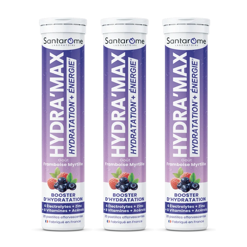 HYDRA'MAX Framboise Myrtille - 20 pastilles hydratation