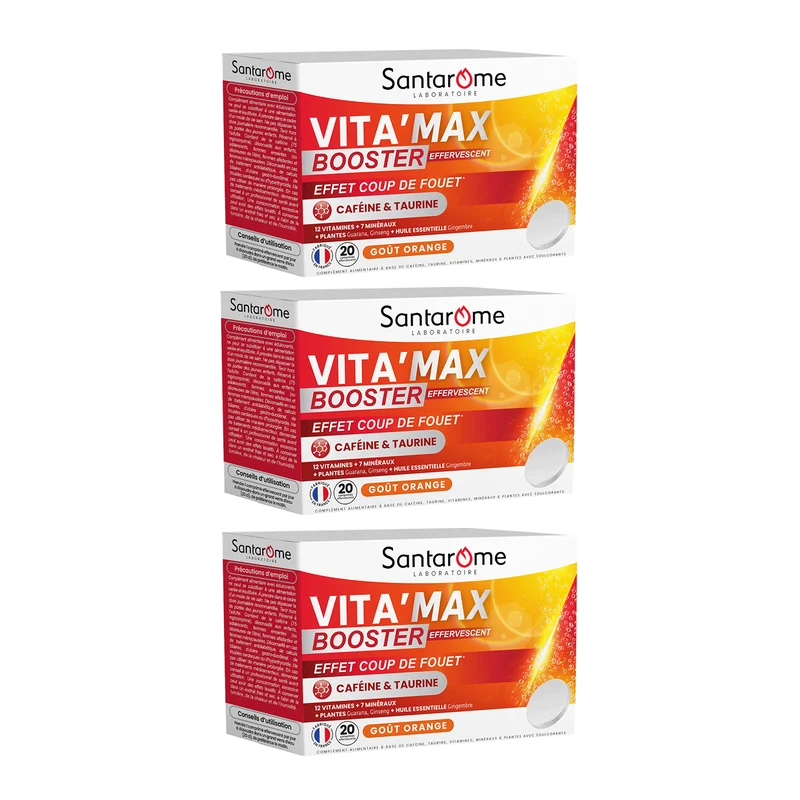 Vita'Max Booster Effervescent - 20 comprimés