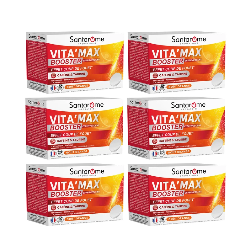 Vita'Max Booster Effervescent - 20 comprimés