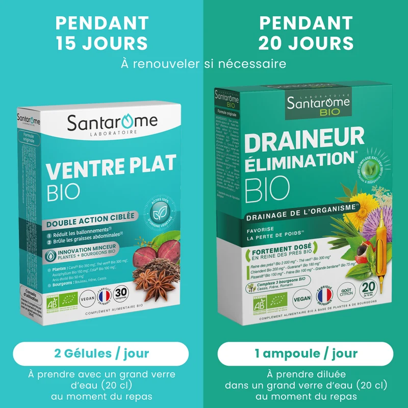 Pack Minceur - Draineur Élimination / Ventre plat