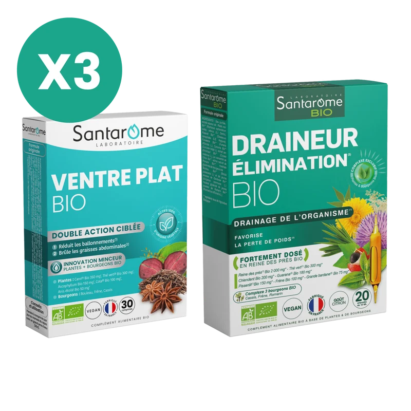 Pack Minceur - Draineur Élimination / Ventre plat