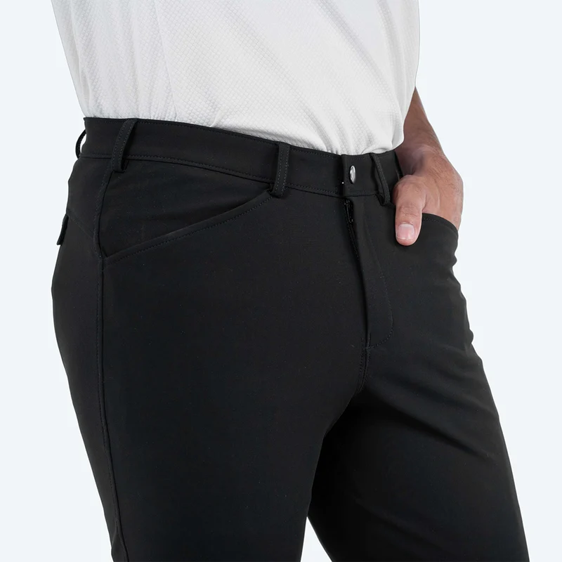 Elvera Equestrian Pantalon d'Équitation Dual Core Pro Half Seat Hommes Noir