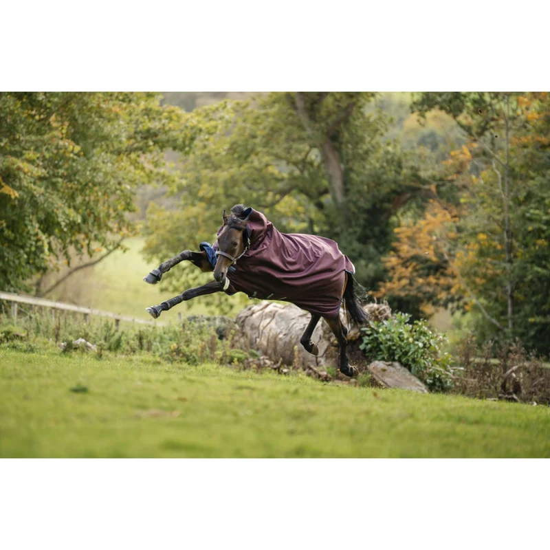 Amigo Turnout Plus 1200D 250g Burgundy/Navy/Titanium Grey