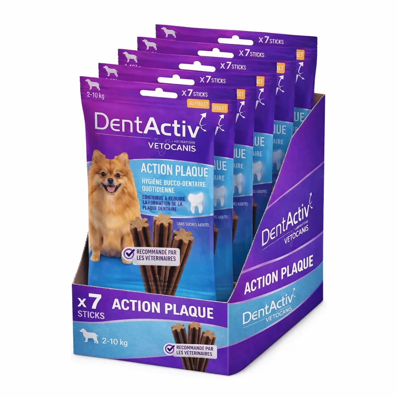 DentActiv Action 7 Sticks Dentaire Petit Chien