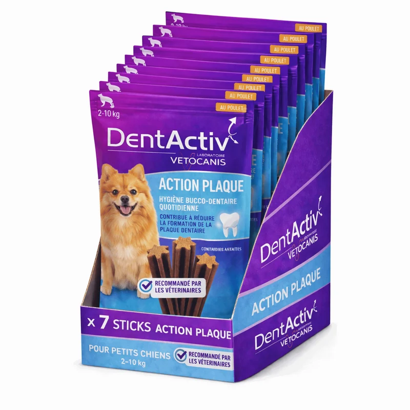 DentActiv Action 7 Sticks Dentaire Petit Chien