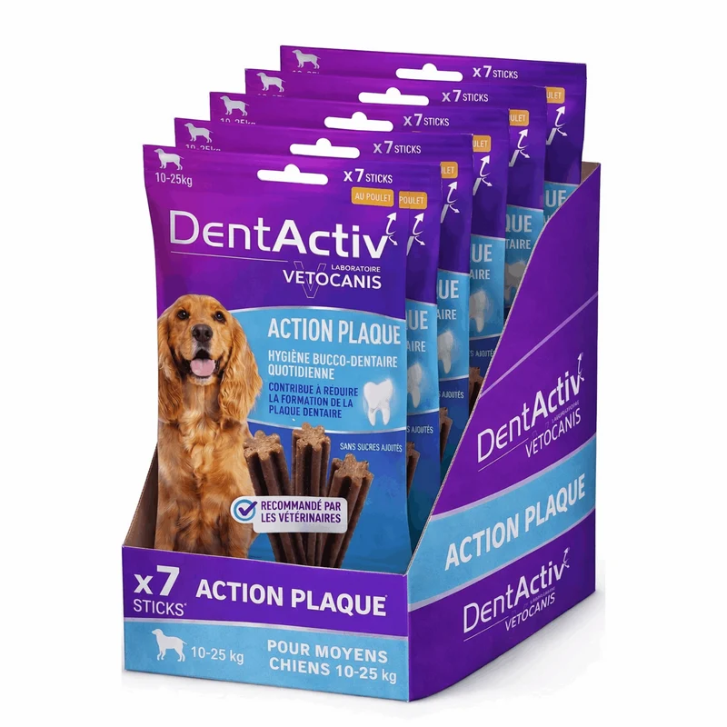 DentActiv Action 7 Sticks Dentaire Chien Moyen