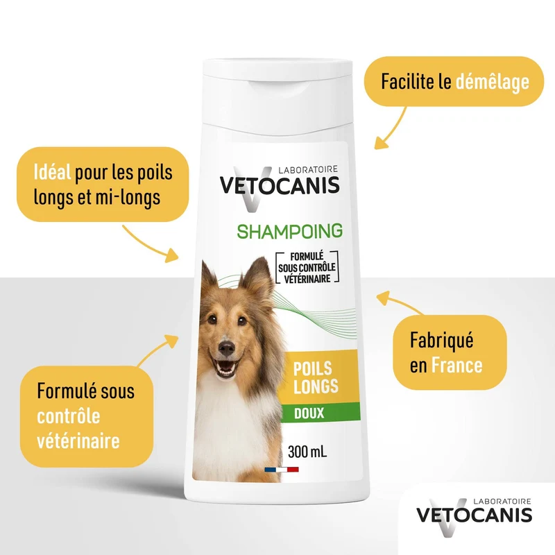 Shampoing Poils Longs pour Chien 300ml