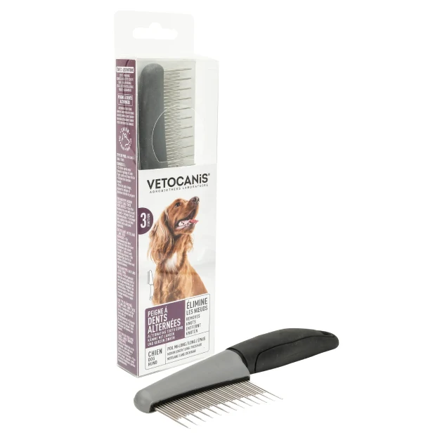 Peigne Dents Alternées pour Chien
