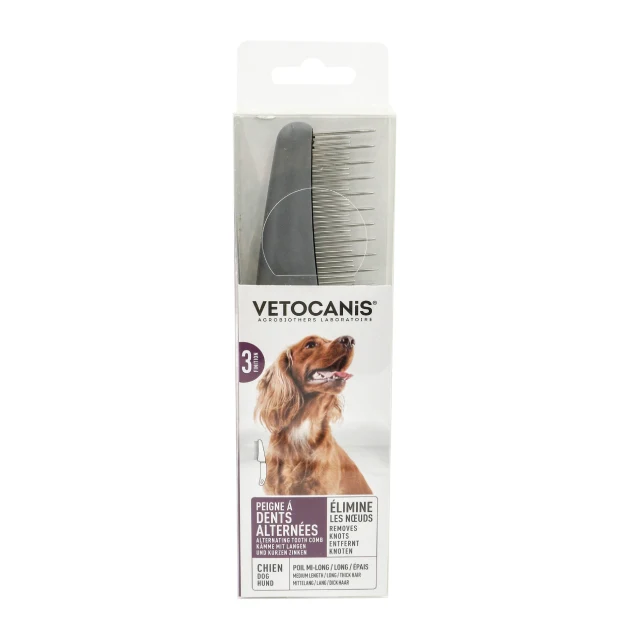Peigne Dents Alternées pour Chien
