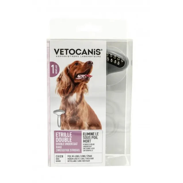 Brosse Etrille Double 18 Dents pour Chien