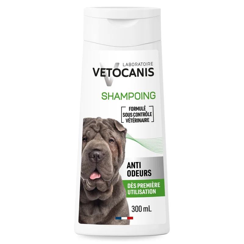 Shampoing Professionnel Anti-Odeurs pour Chien. 300ml