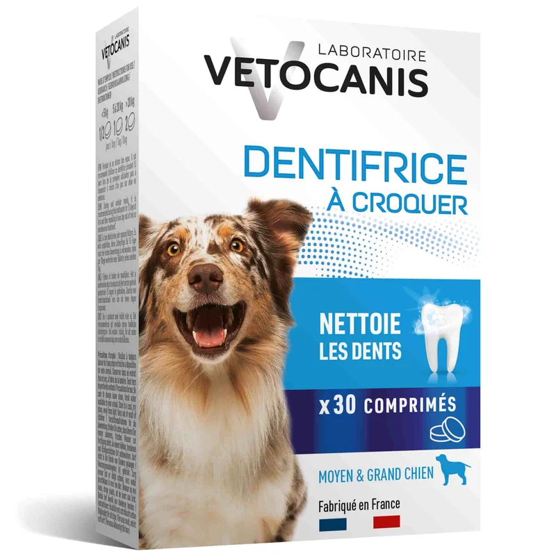 Dentifrice Anti-Tartre à croquer pour Chien - 30 Comprimés