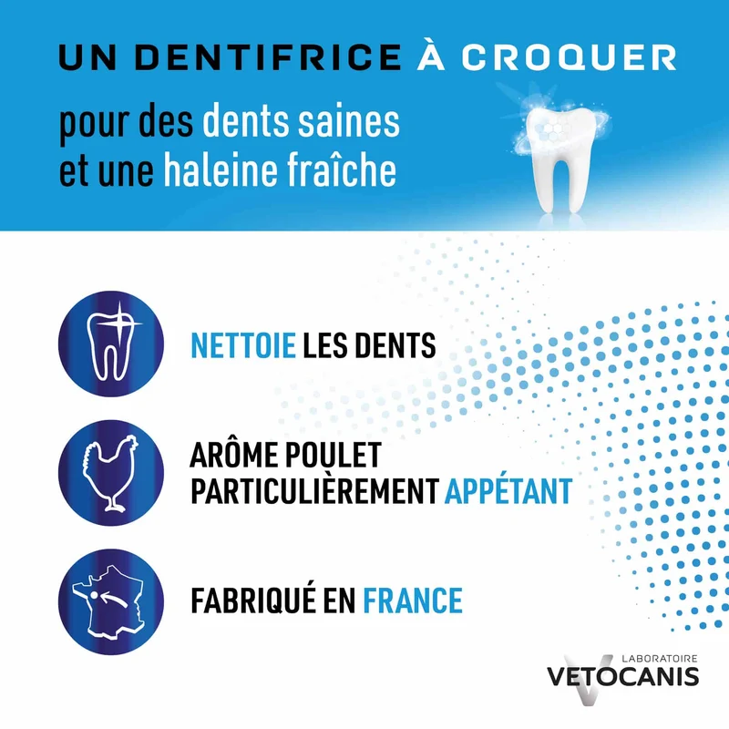 Dentifrice Anti-Tartre à croquer pour Chien - 30 Comprimés