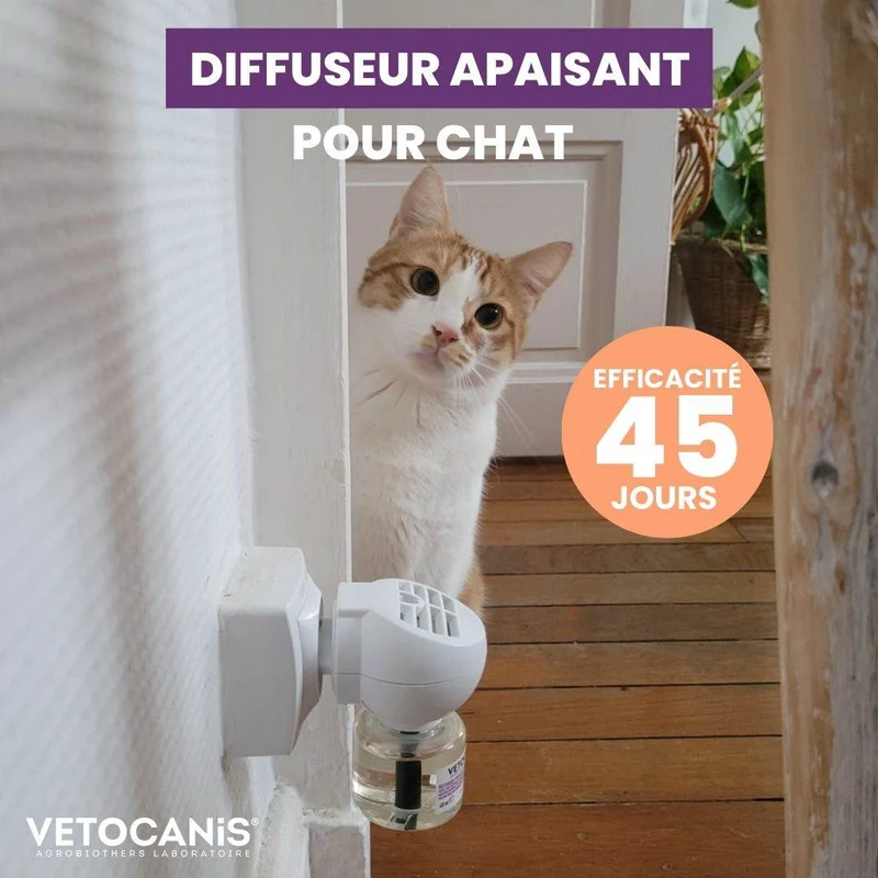 Diffuseur Apaisant Chat + Recharge 48ml (45 jours)