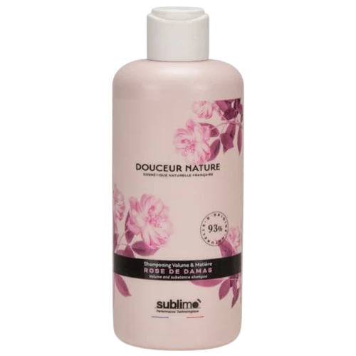 SUBLIMO – Douceur Nature – Shampoing Volume & Matière - Rose de Damas – 250 ml