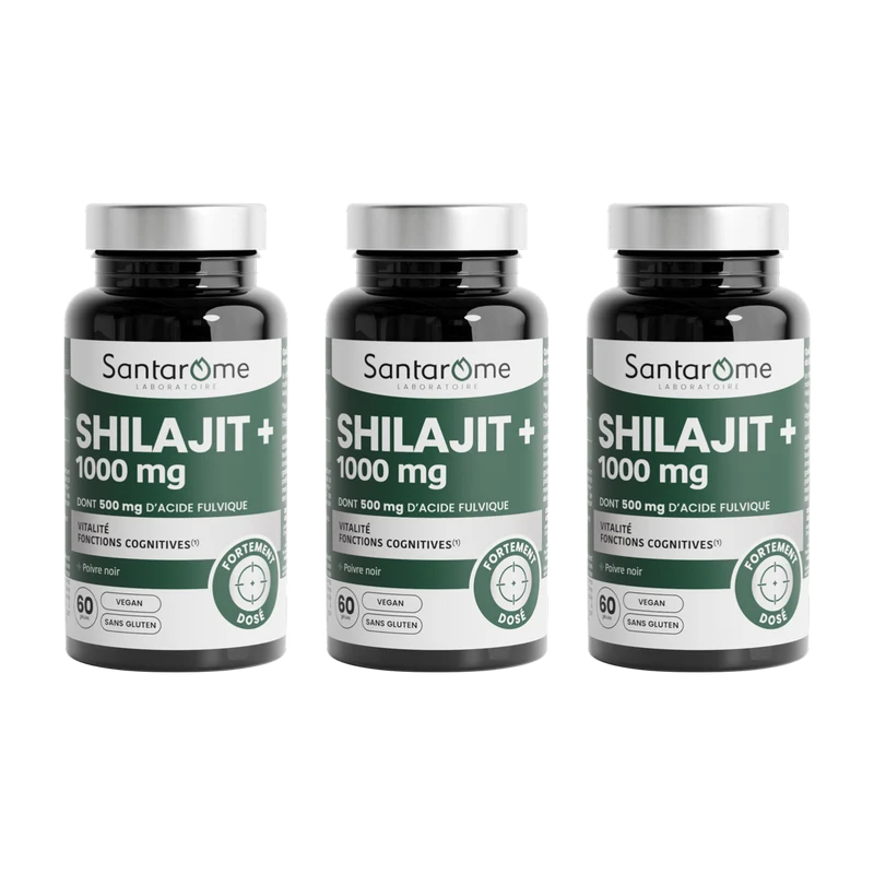 Shilajit + 1000 mg - 60 gélules