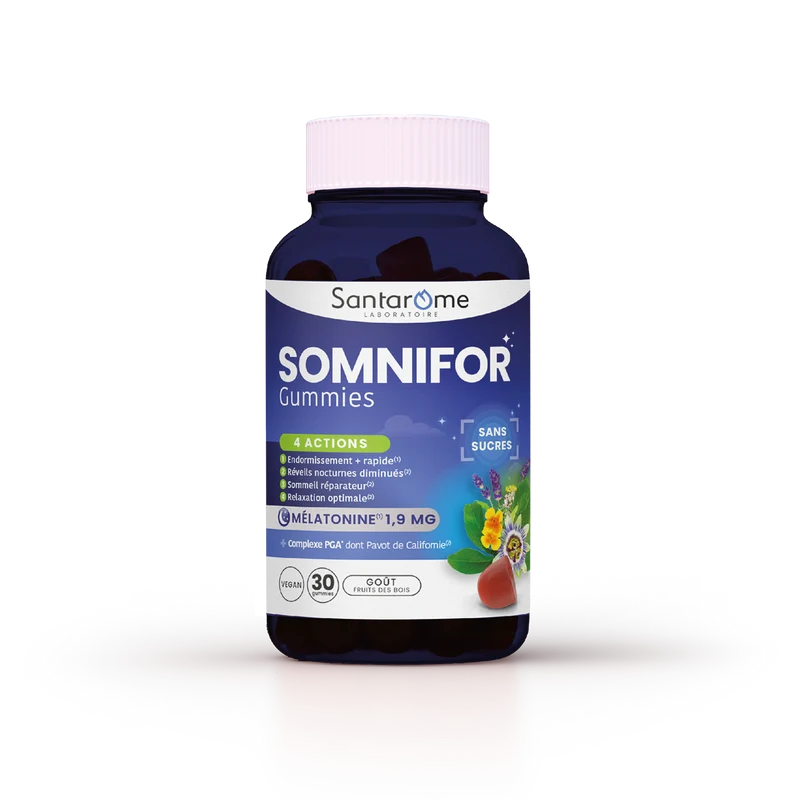 Somnifor 4 Actions - 30 Gummies avec mélatonine