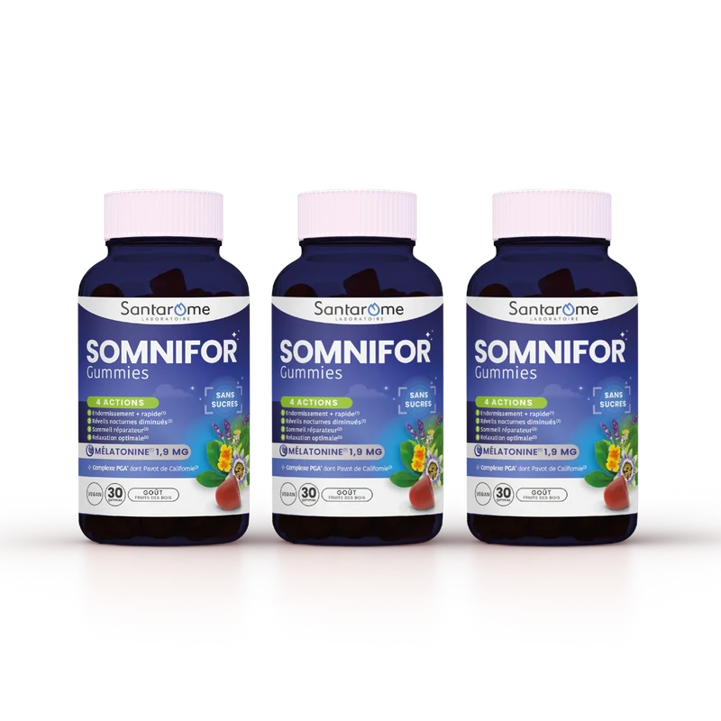Somnifor 4 Actions - 30 Gummies avec mélatonine