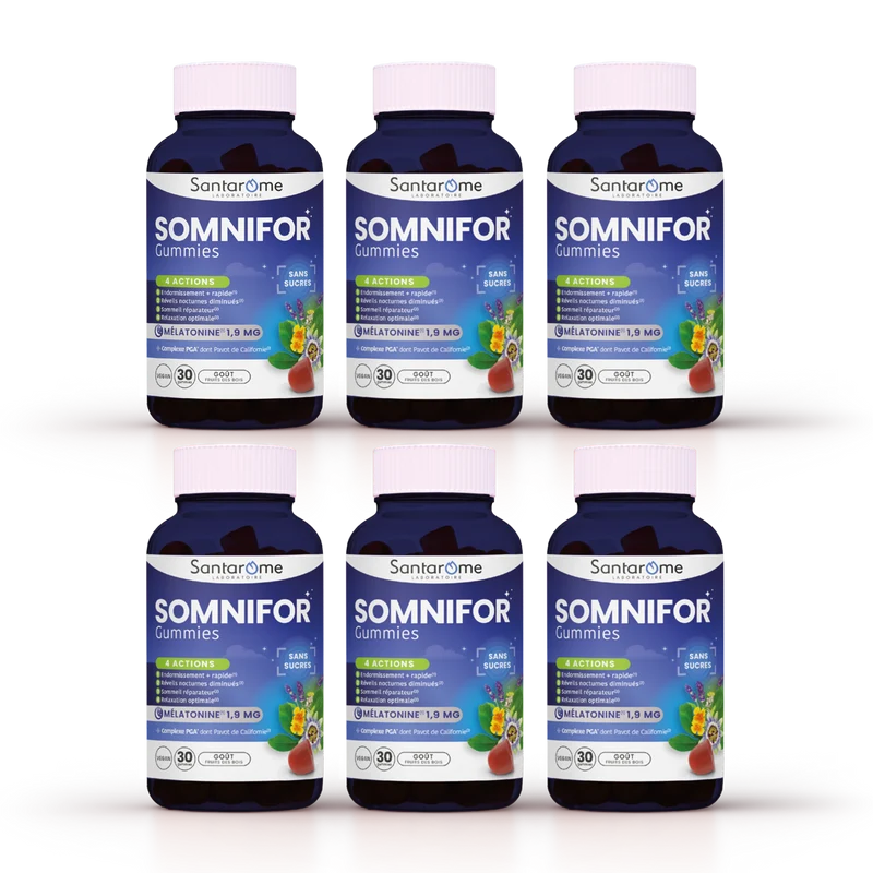 Somnifor 4 Actions - 30 Gummies avec mélatonine