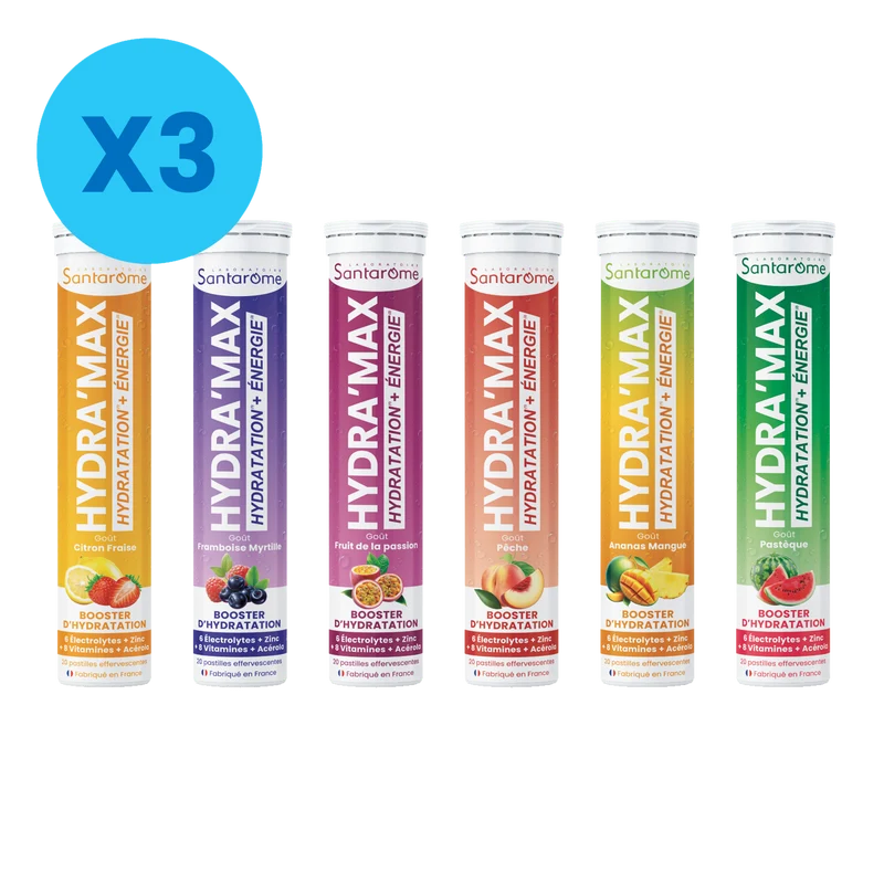 Pack découverte HYDRA'MAX 6 goûts - Pastilles Hydratation