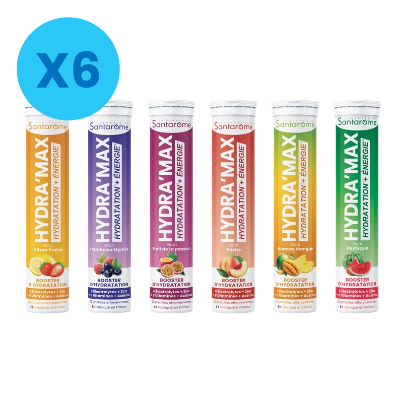 Pack découverte HYDRA'MAX 6 goûts - Pastilles Hydratation