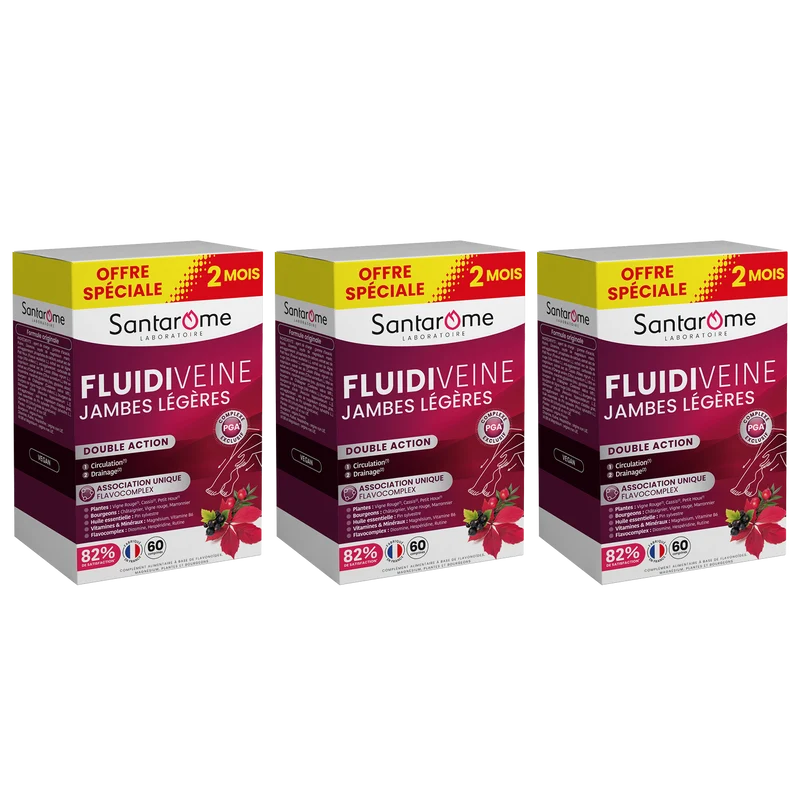 Fluidiveine Jambes Légères - 60 comprimés 2 mois