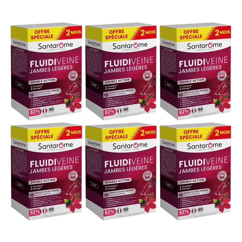 Fluidiveine Jambes Légères - 60 comprimés 2 mois