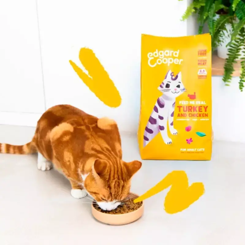 Edgard & Cooper Adult Cat Food with Turkey and Fresh Chicken, 2 kg