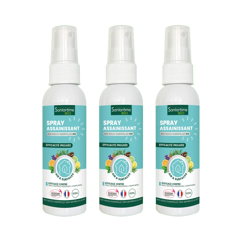Spray Assainissant aux huiles essentielles Bio - 100 ml