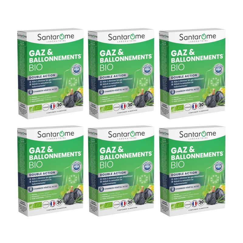 Complément alimentaire Gaz et Ballonnements Bio - 30 gélules