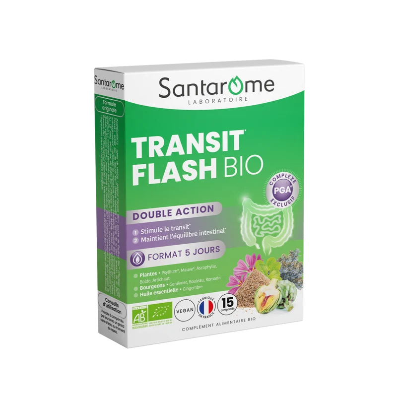 Transit Flash Bio - 15 comprimés