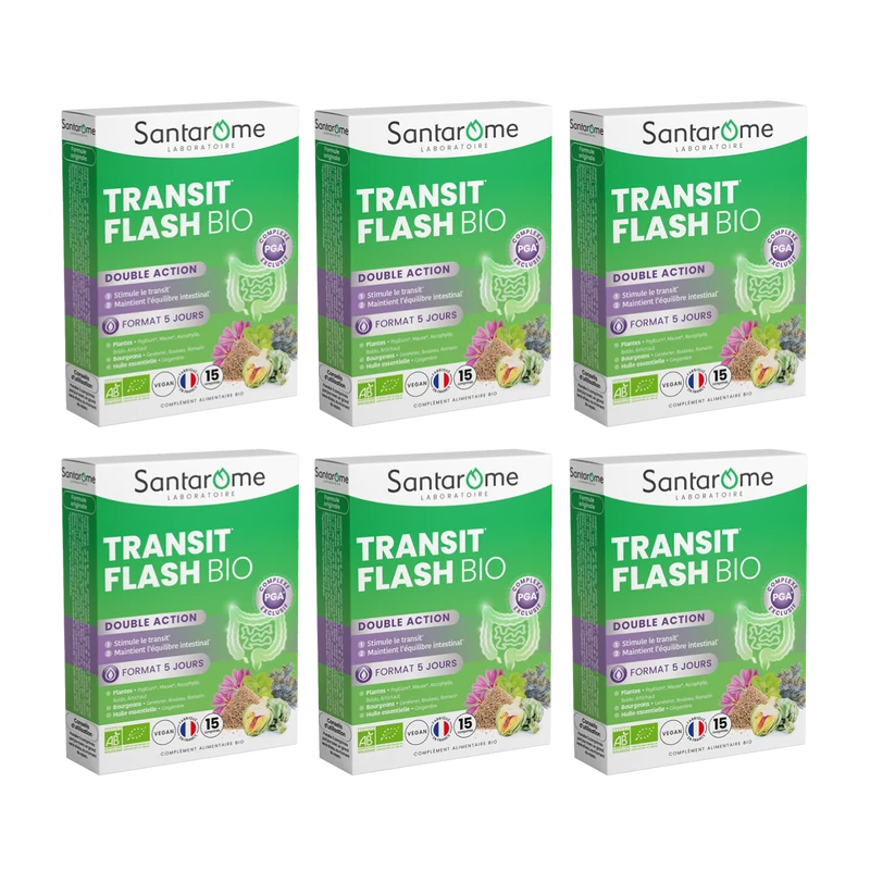 Transit Flash Bio - 15 comprimés