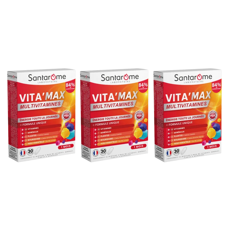Multivitamines Vita'Max Adultes - 30 comprimés