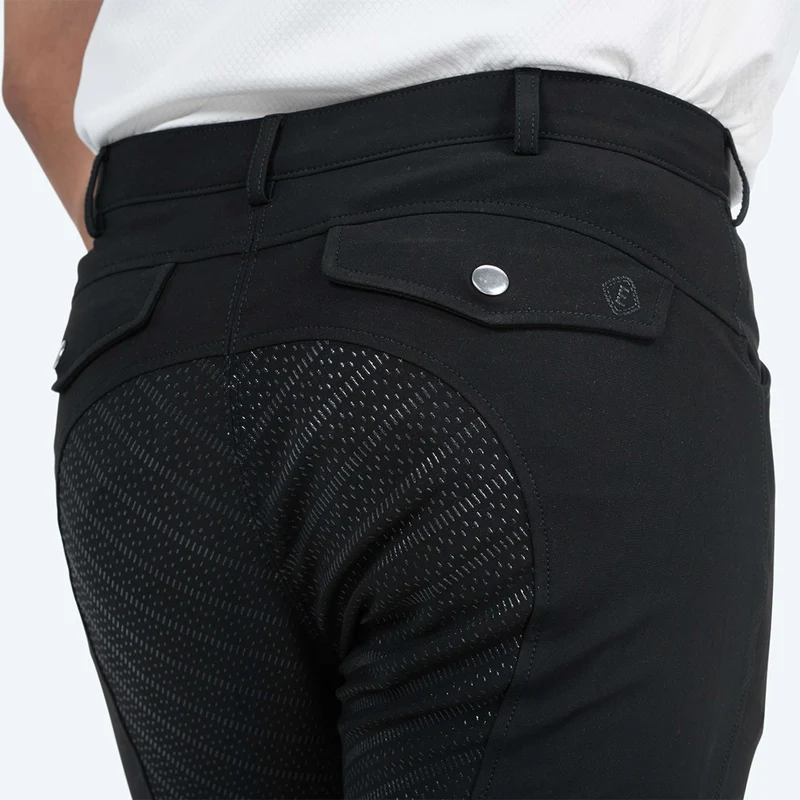 Elvera Equestrian Pantalon d'Équitation Dual Core Pro Hommes Noir