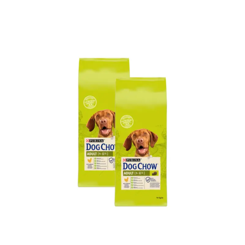Dog Chow Adult Chicken Dog Food, Pack of 2 x 14 kg, dog food