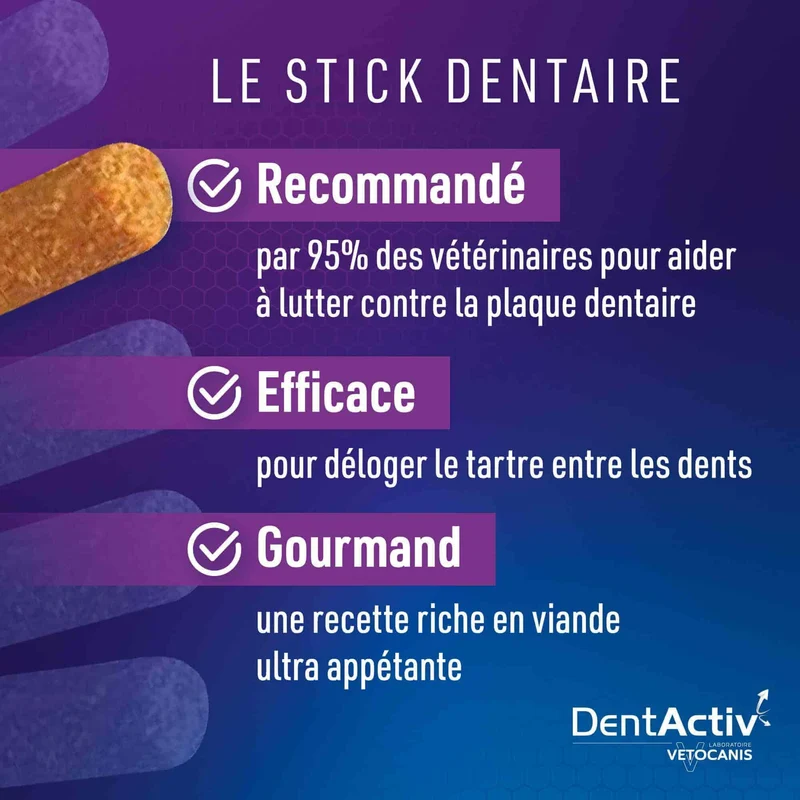Bâtonnets Hygiène Bucco-Dentaire pour Chat, DentActiv