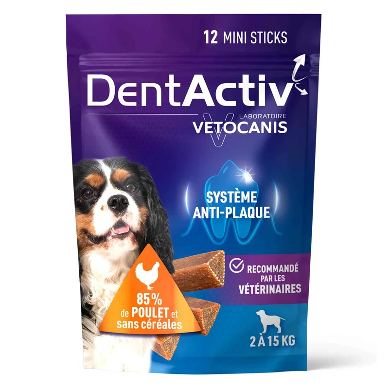 Bâtonnets Hygiène Bucco-Dentaire pour Chien 2-15 kg