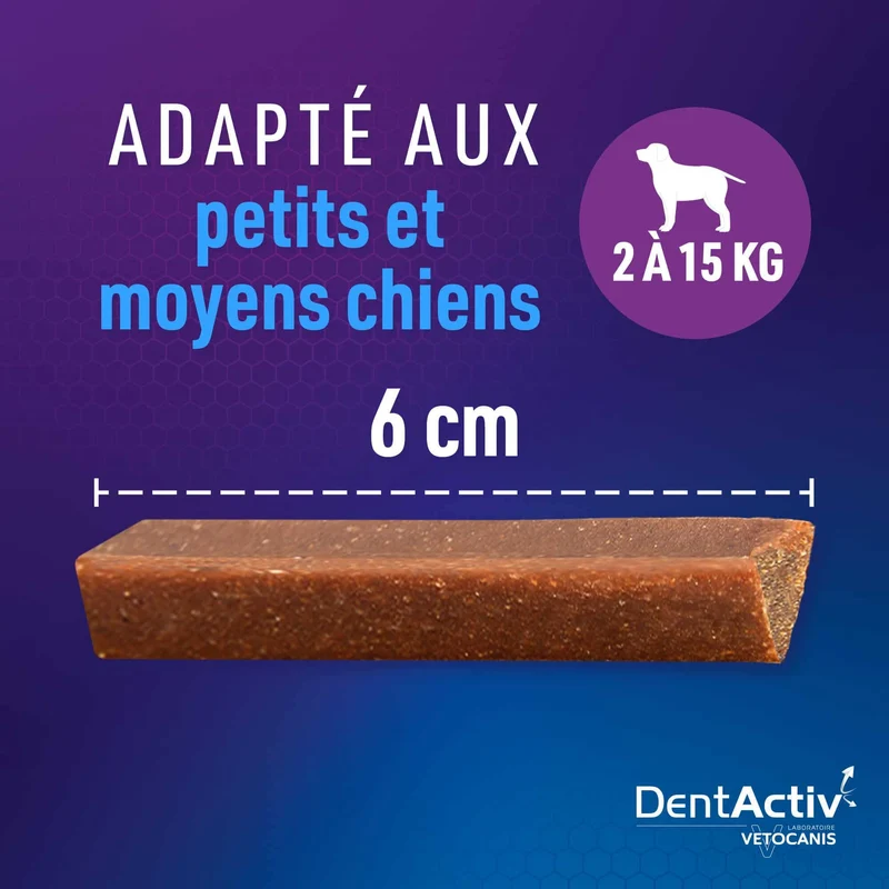 Bâtonnets Hygiène Bucco-Dentaire pour Chien 2-15 kg