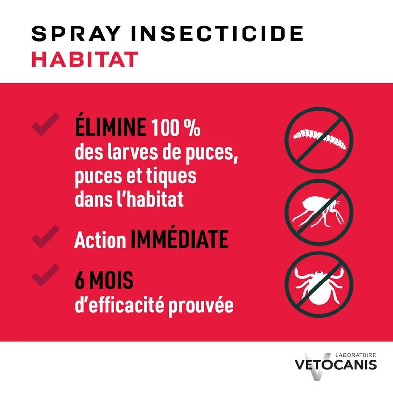 Spray Anti-Puces, Anti-Tiques pour Maison