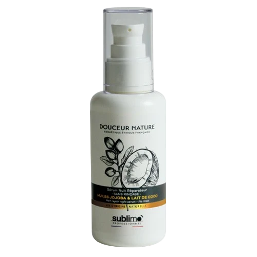 SUBLIMO - Douceur Nature - Sérum Nuit Réparateur - Huile de Jojoba & Lait de Coco - 100 ML