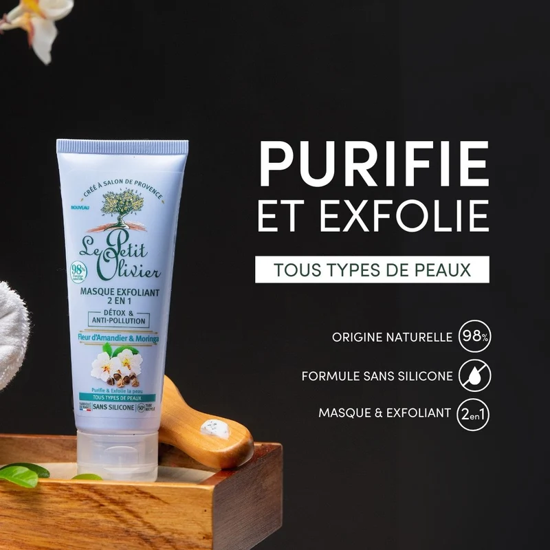 Masque Exfoliant 2 en 1 Detox & Anti-Pollution
