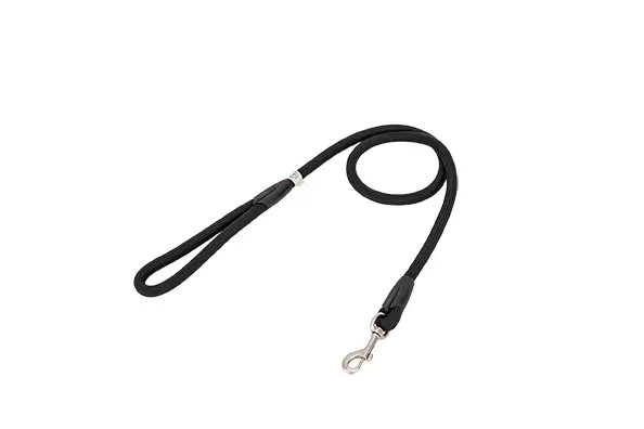 Freedog Black Round Nylon Lead, 13 mm, 120 cm