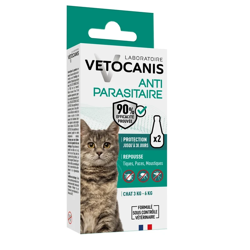 VETOCANIS 10%M Solution répulsive pour spot-on pour chats et chatons